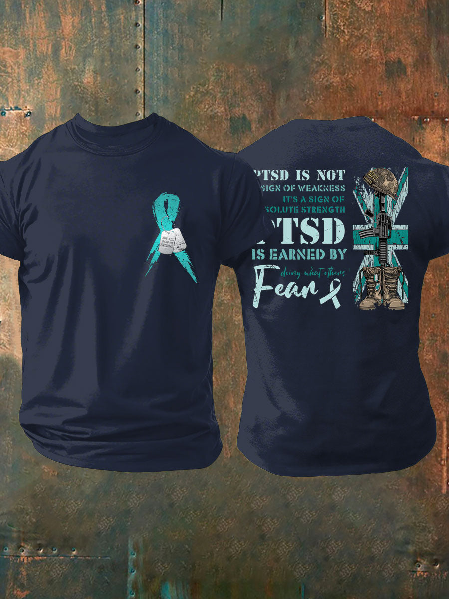 Men's PTSD Awareness Veteran T-shirt