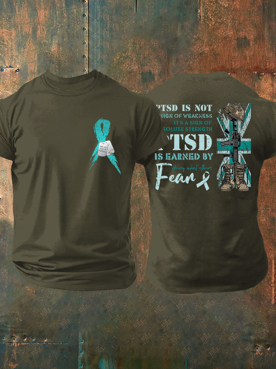 Men's PTSD Awareness Veteran T-shirt