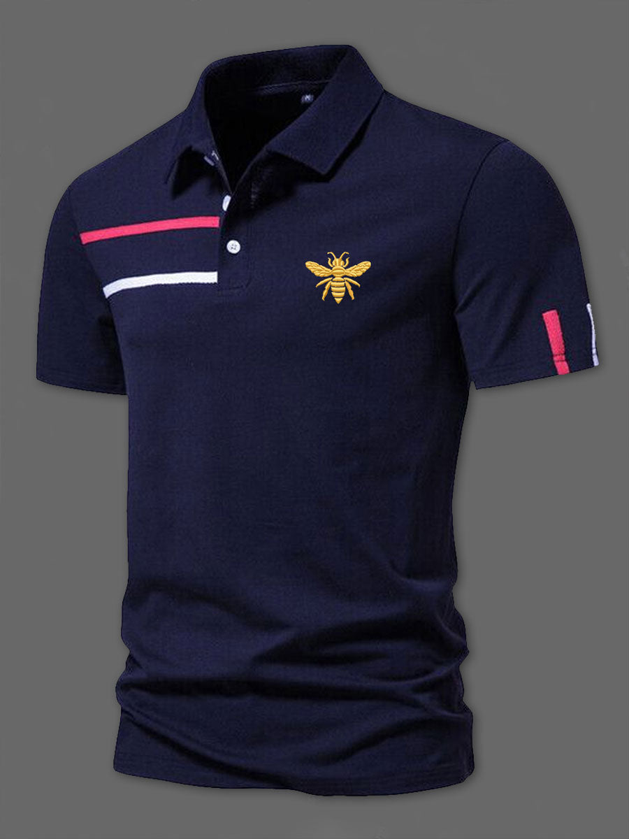 Men's UK Flag Stripes Print Casual Short Sleeve Top