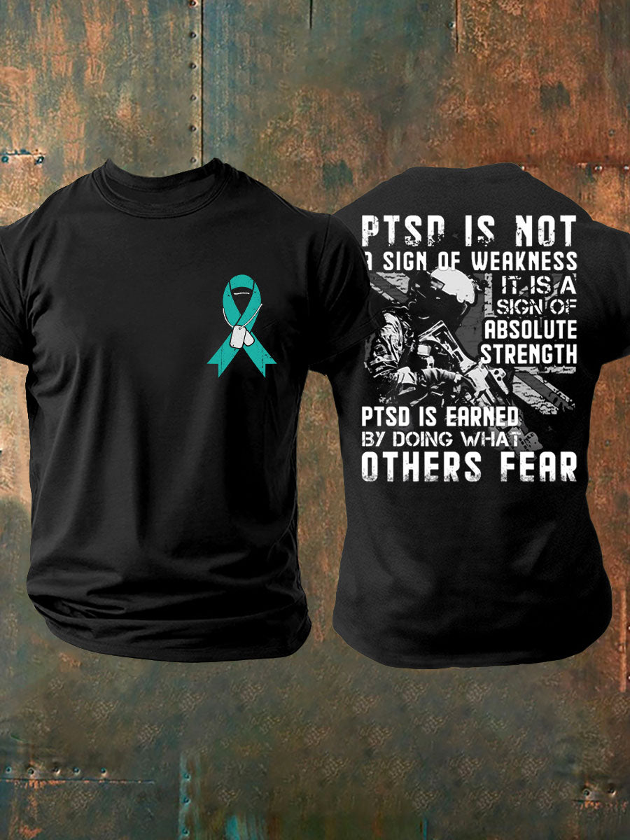 Men's PTSD Awareness Veteran T-shirt