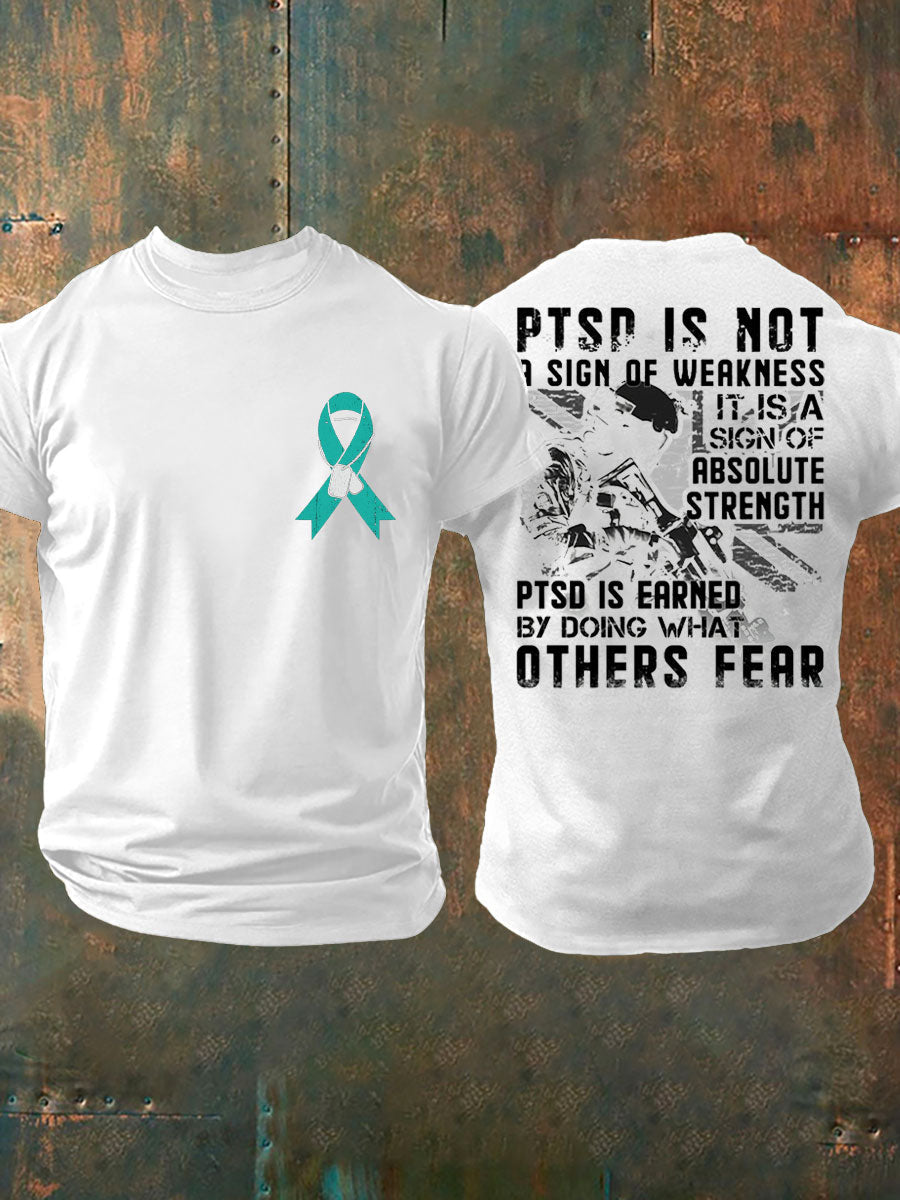 Men's PTSD Awareness Veteran T-shirt