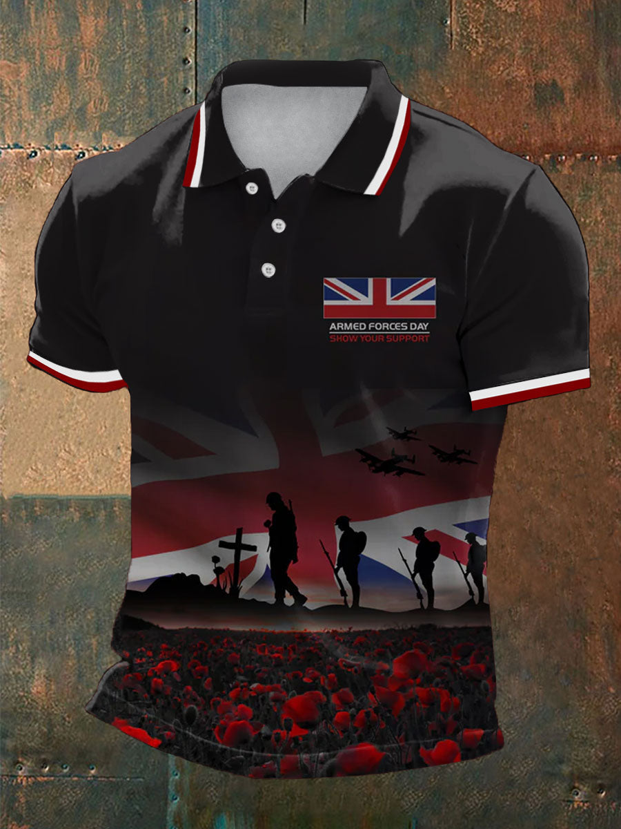 Men's UK Armed Forces Printed Casual Tops