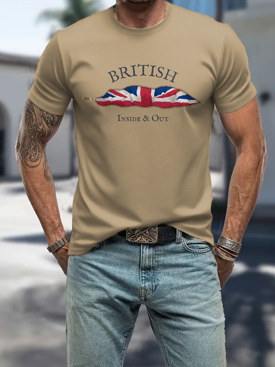Men's UK Flag Patriotic Printed T-shirt