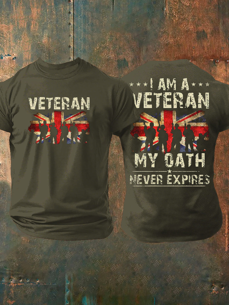 Men's British Veteran Printed T-shirt