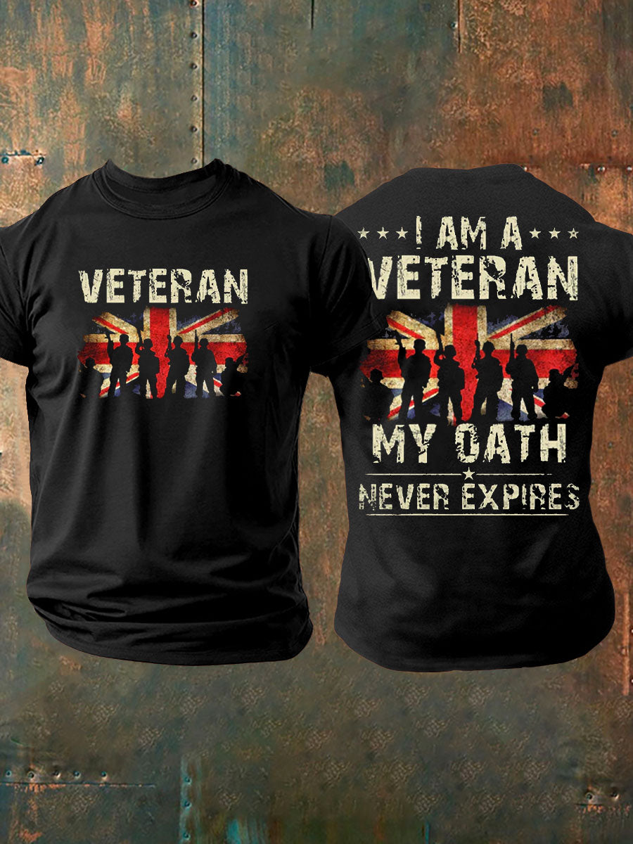Men's British Veteran Printed T-shirt