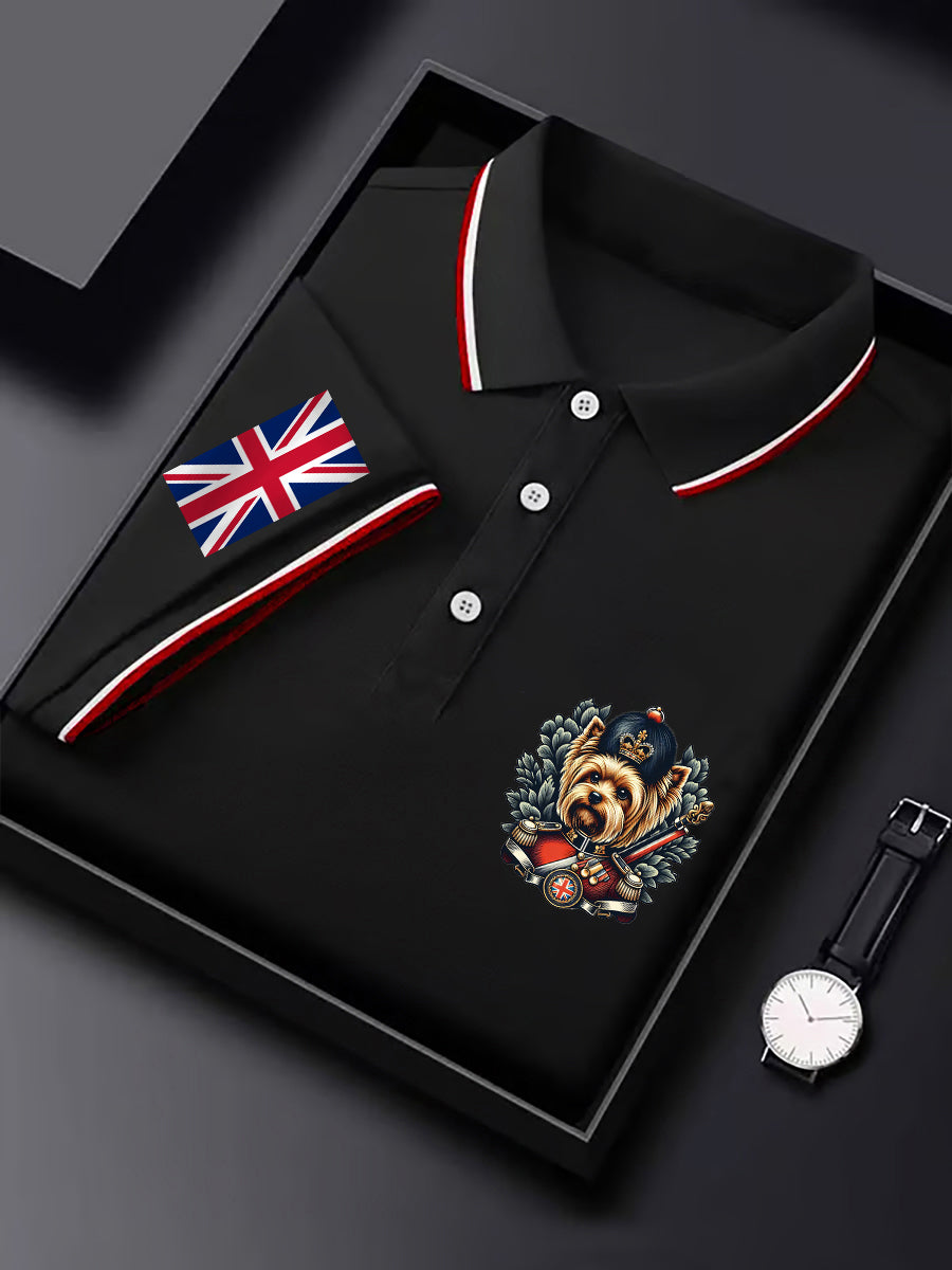 Men's England Flag Queen's King's Guard Casual Short Sleeve Top