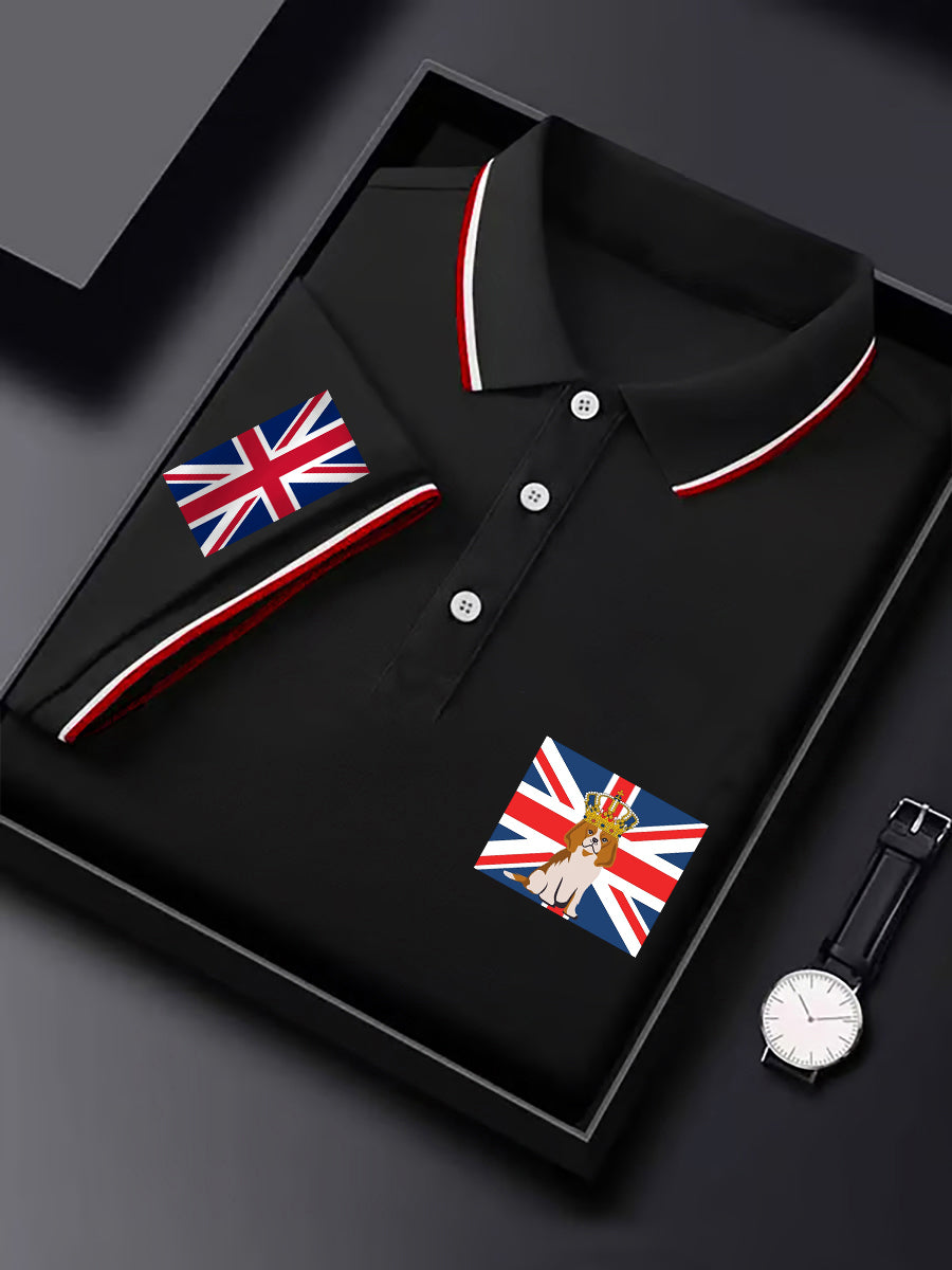 Men's England Flag British Royal Casual Short Sleeve Top