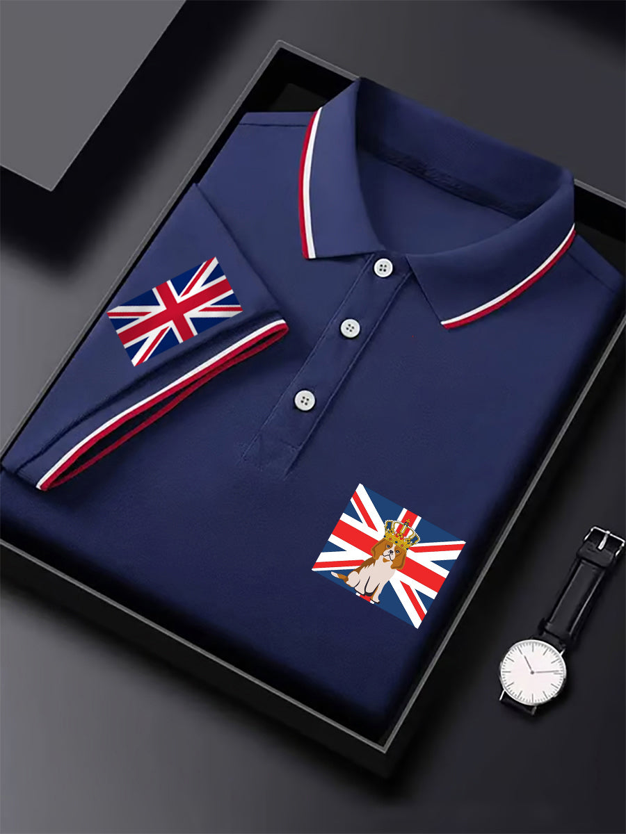 Men's England Flag British Royal Casual Short Sleeve Top