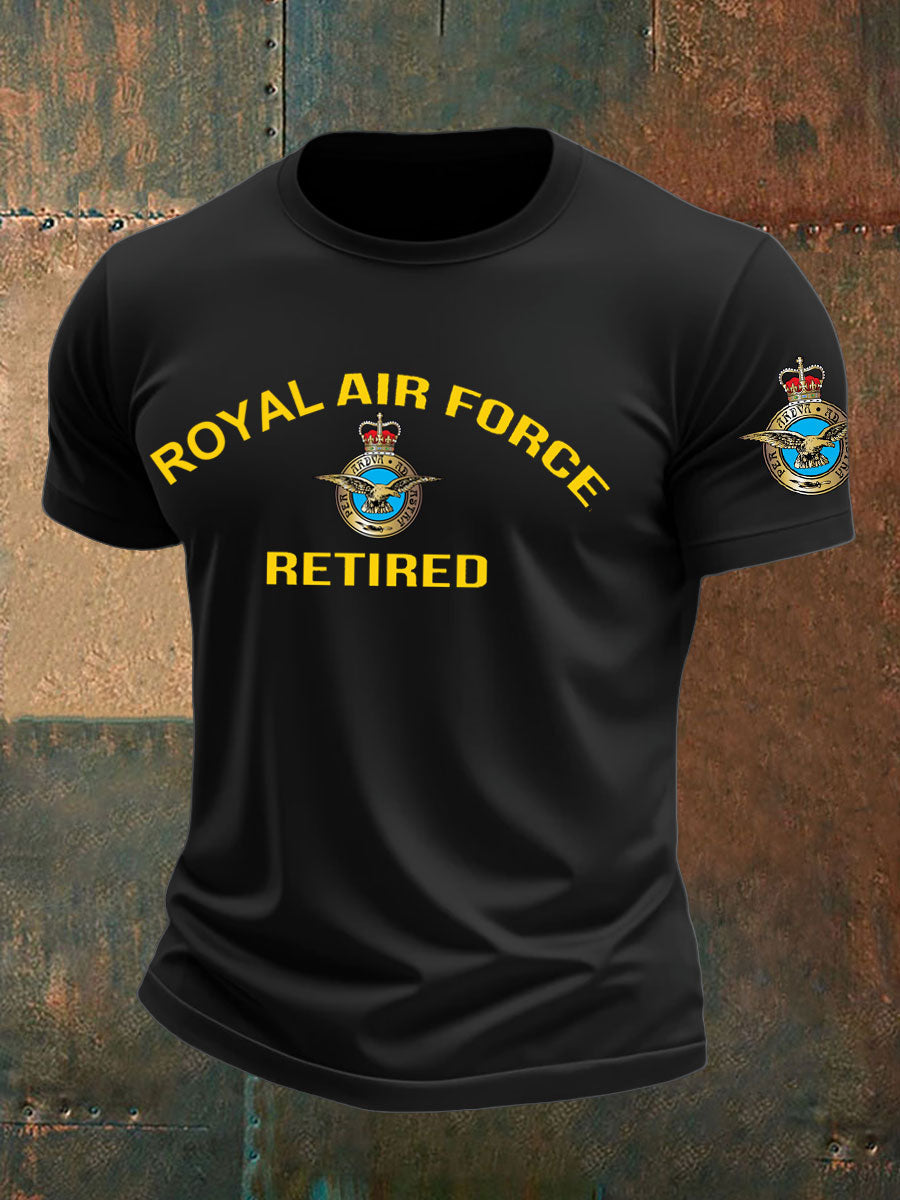 Men's British Veteran Retired Printed T-shirt