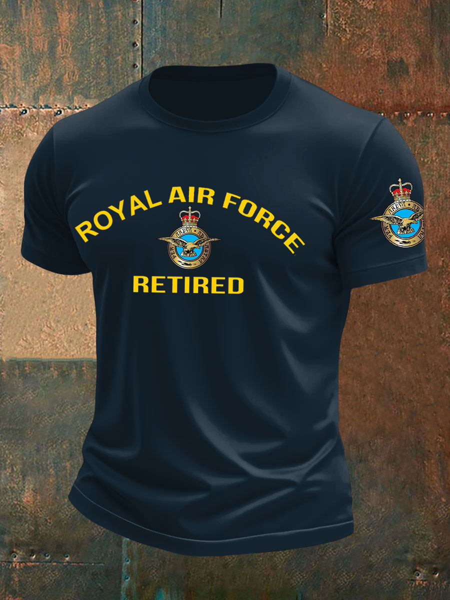 Men's British Veteran Retired Printed T-shirt