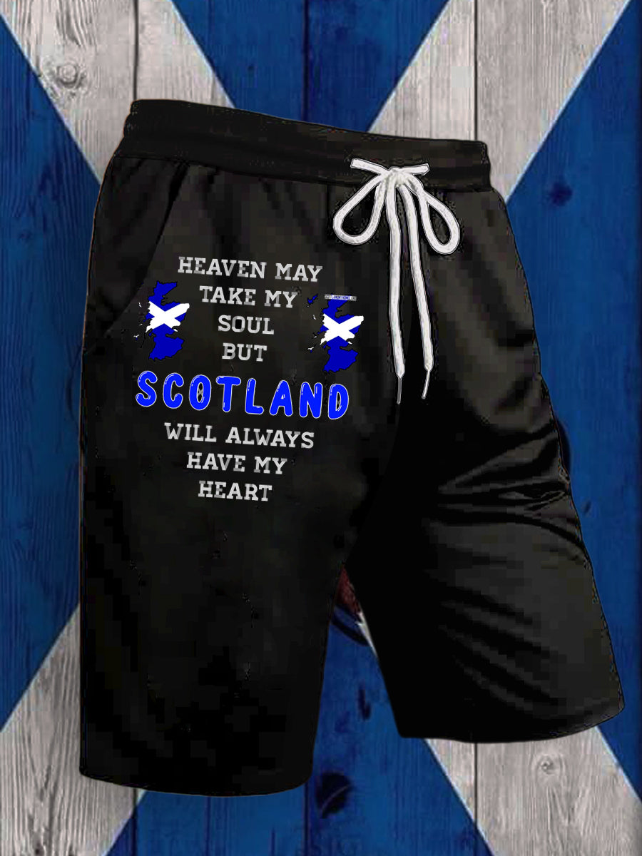 Men's Scotland Printed Drawstring Shorts