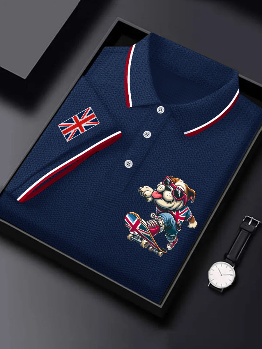 Men's British Bulldog short sleeve Waffle Shirt