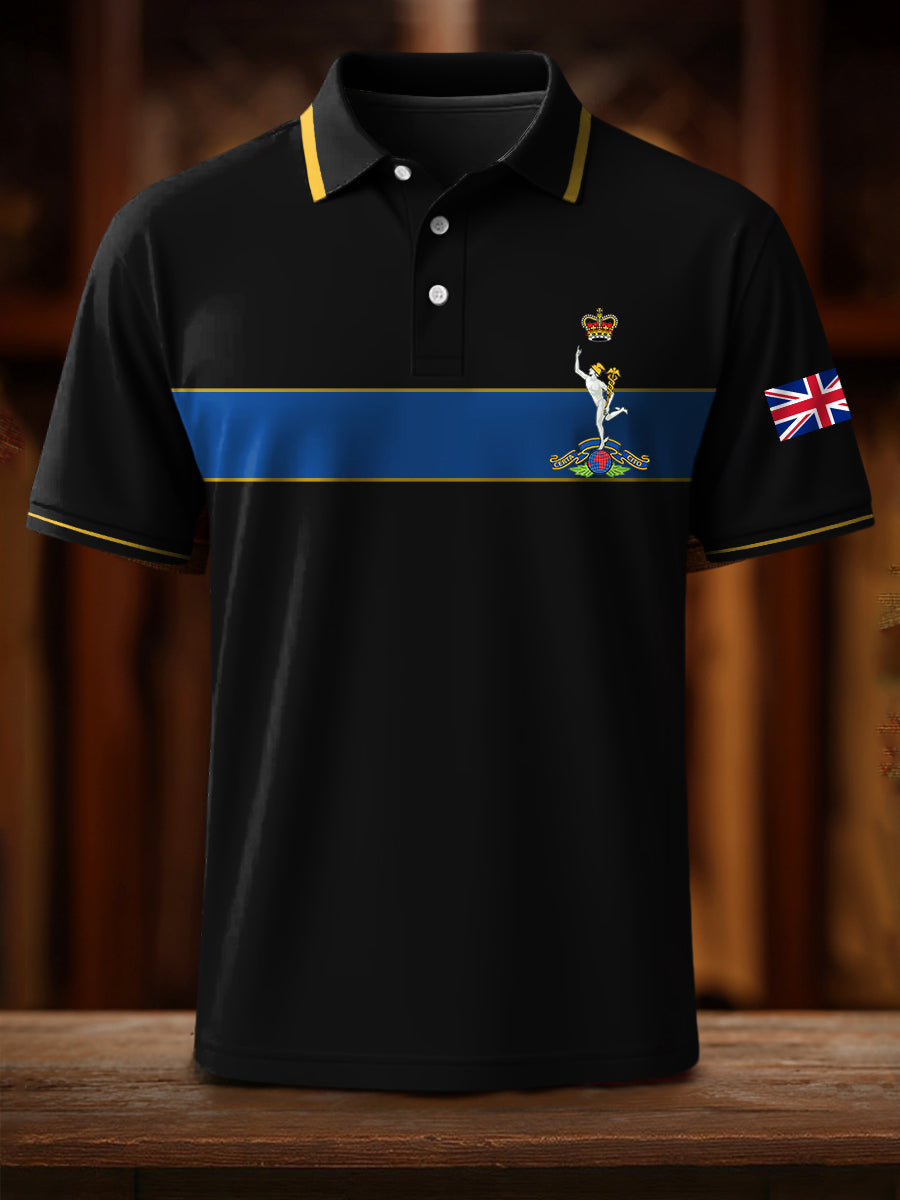 Men's Royal Corps Of Signals UK Falg Print Casual Top