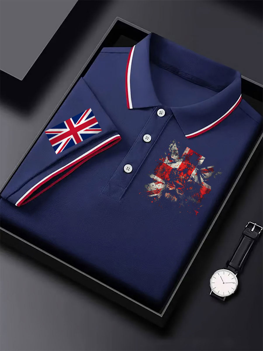 Men's Vintage England Flag Lion Casual Shirt