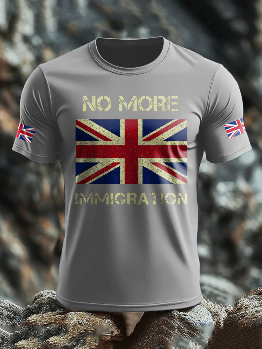 Men's UK Immigrant Stop Importing Start Deporting Printed T-shirt