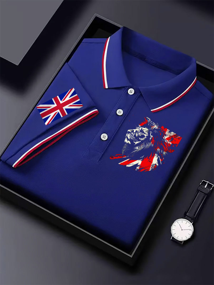 Men's Vintage England Flag Lion Casual Shirt