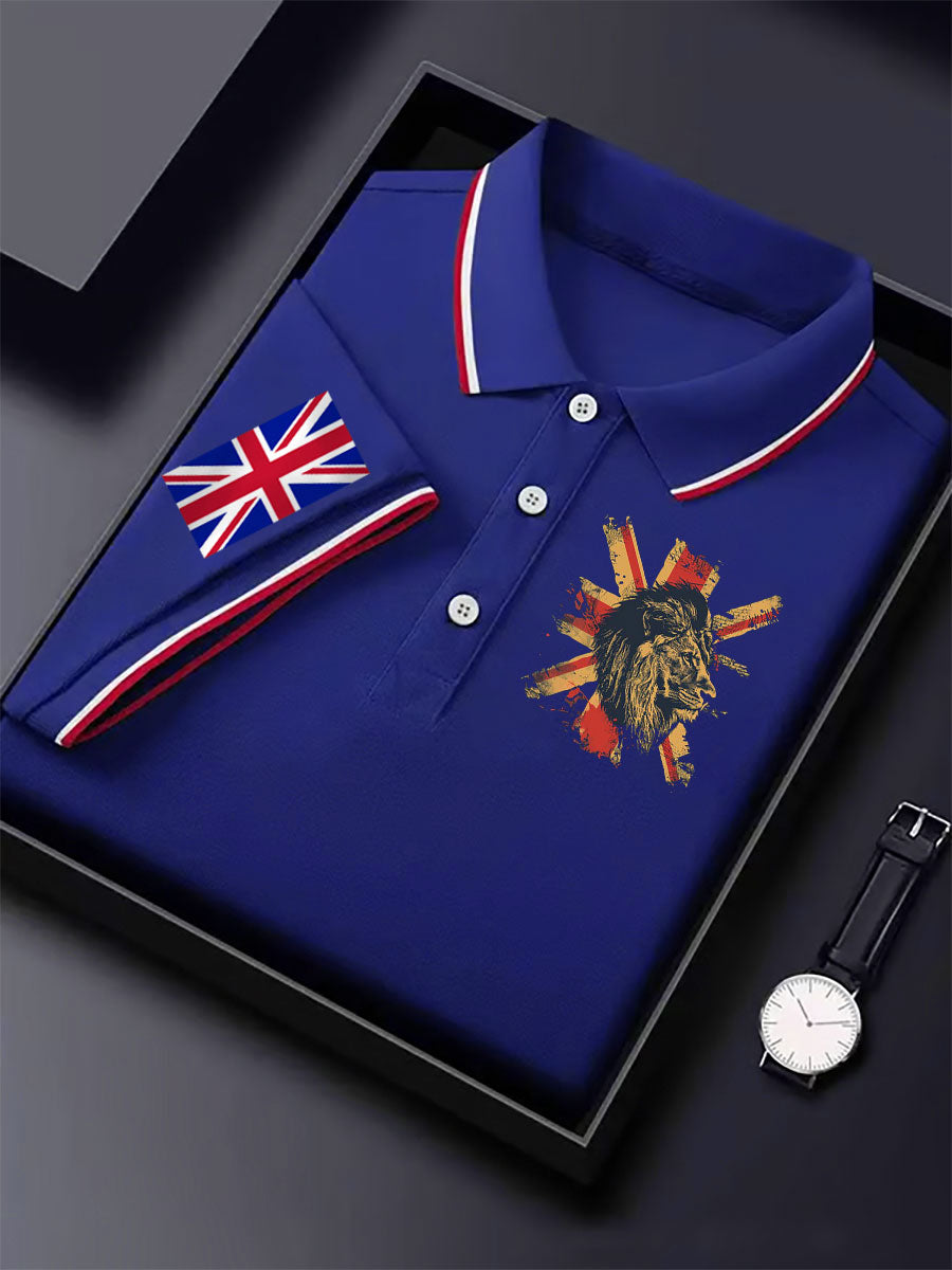 Men's Vintage England Flag Lion Casual Shirt