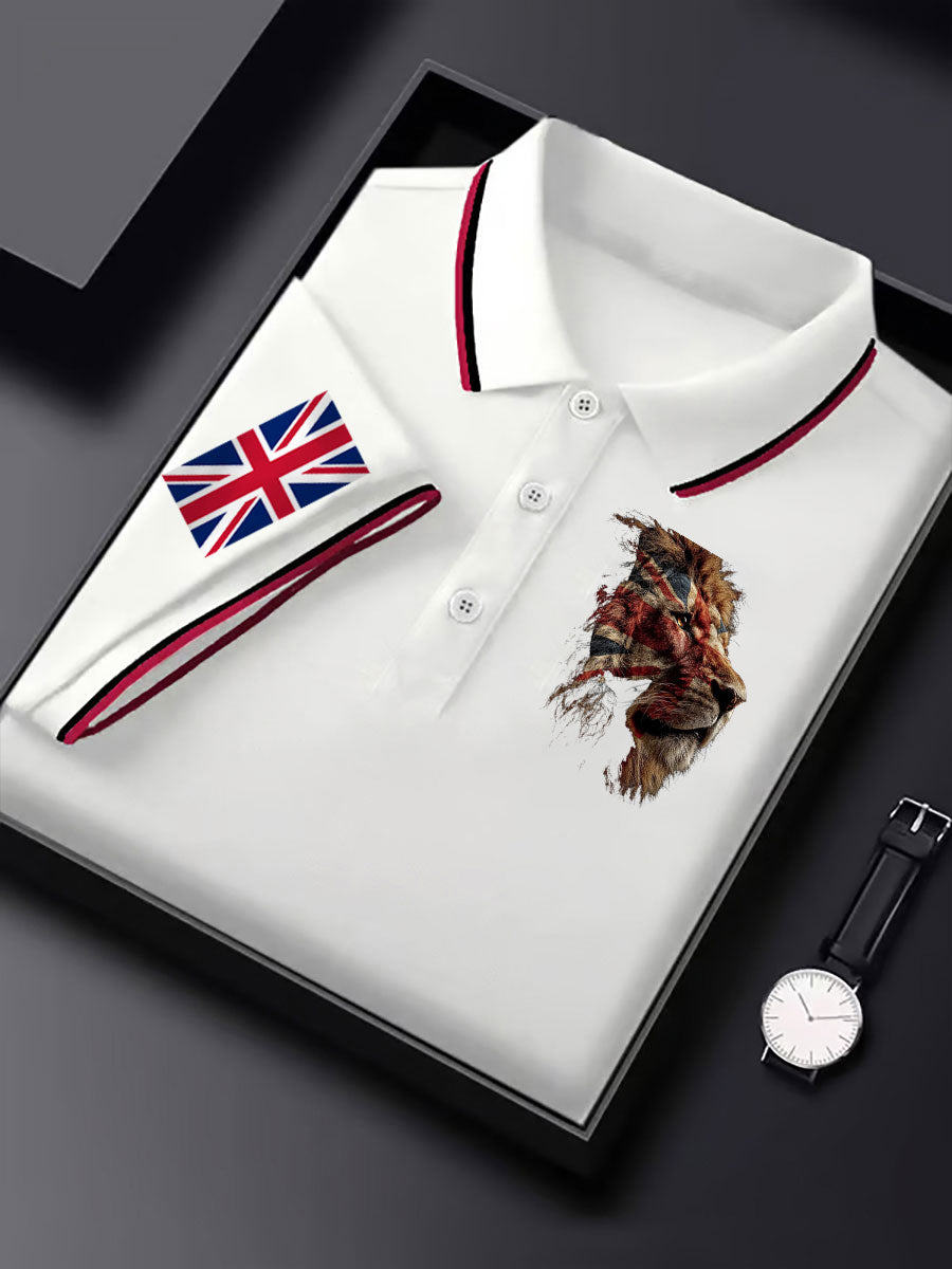 Men's Vintage England Flag Lion Casual Shirt
