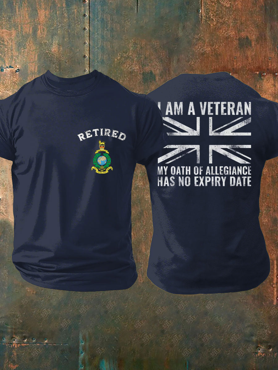 Men's Retired Marines Veteran Printed T-shirt