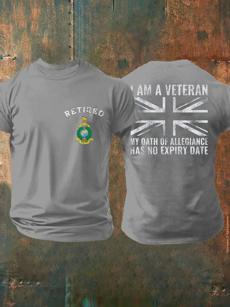Men's Retired Marines Veteran Printed T-shirt