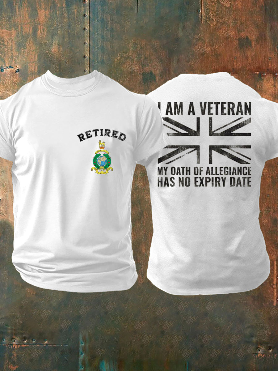 Men's Retired Marines Veteran Printed T-shirt