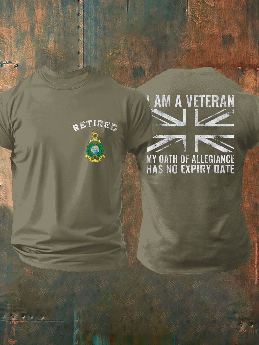 Men's Retired Marines Veteran Printed T-shirt