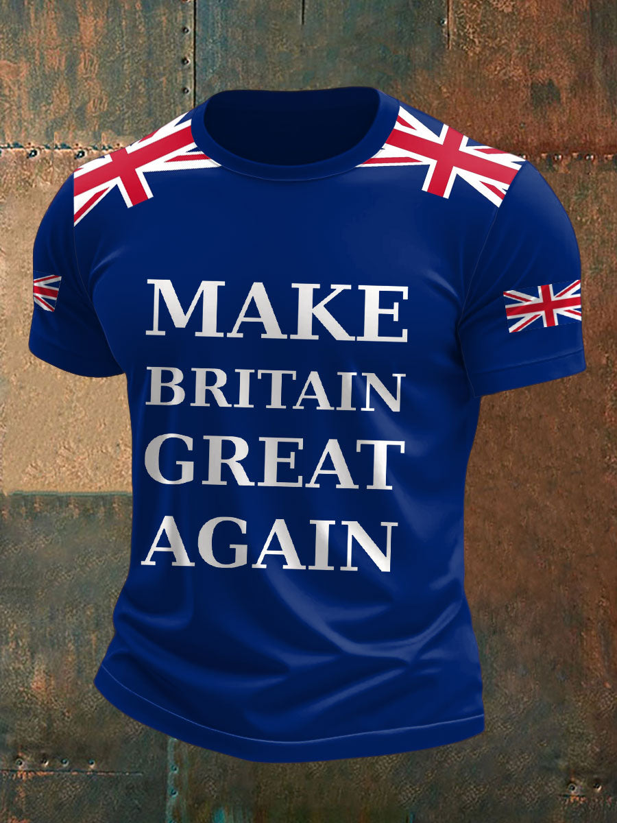 Men's UK Pride Flag Great Again Printed T-shirt