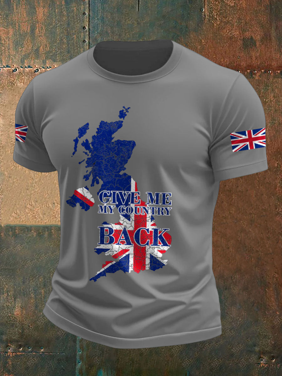 Men's UK Pride Flag Great Again Printed T-shirt