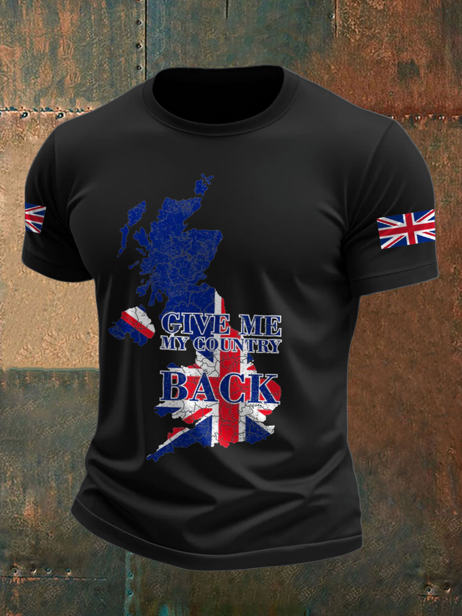 Men's UK Pride Flag Great Again Printed T-shirt