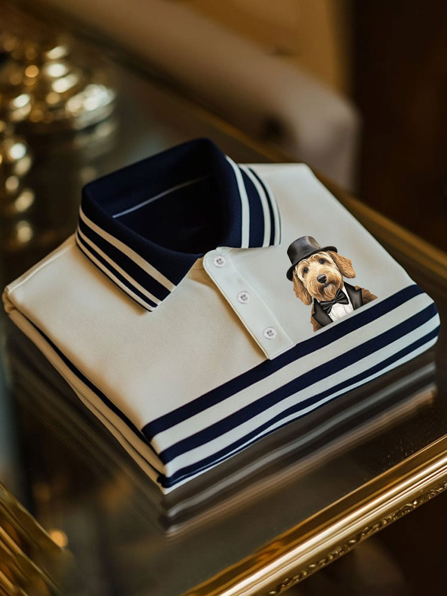 Men's Vintage England Flag Dog Casual Shirt