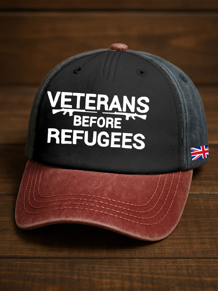 Unisex UK Immigration Veterans Before Refugees Printed Hat