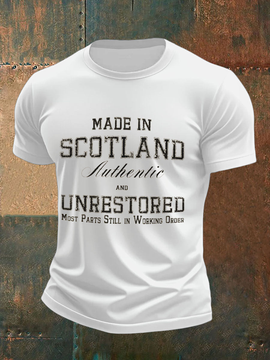Men's Scotland United Kingdom Imitation Cotton Short-Sleeved Printed T-shirt