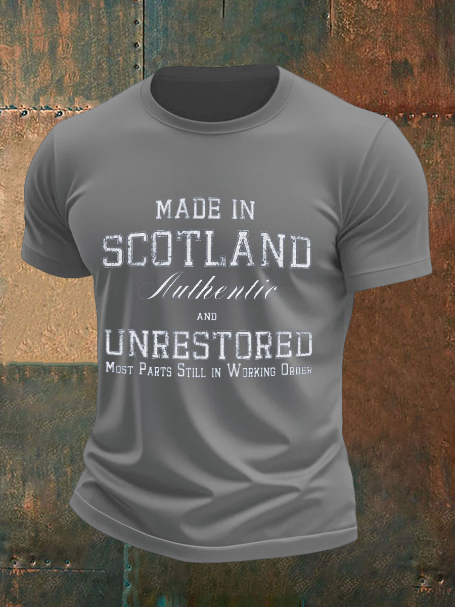 Men's Scotland United Kingdom Imitation Cotton Short-Sleeved Printed T-shirt