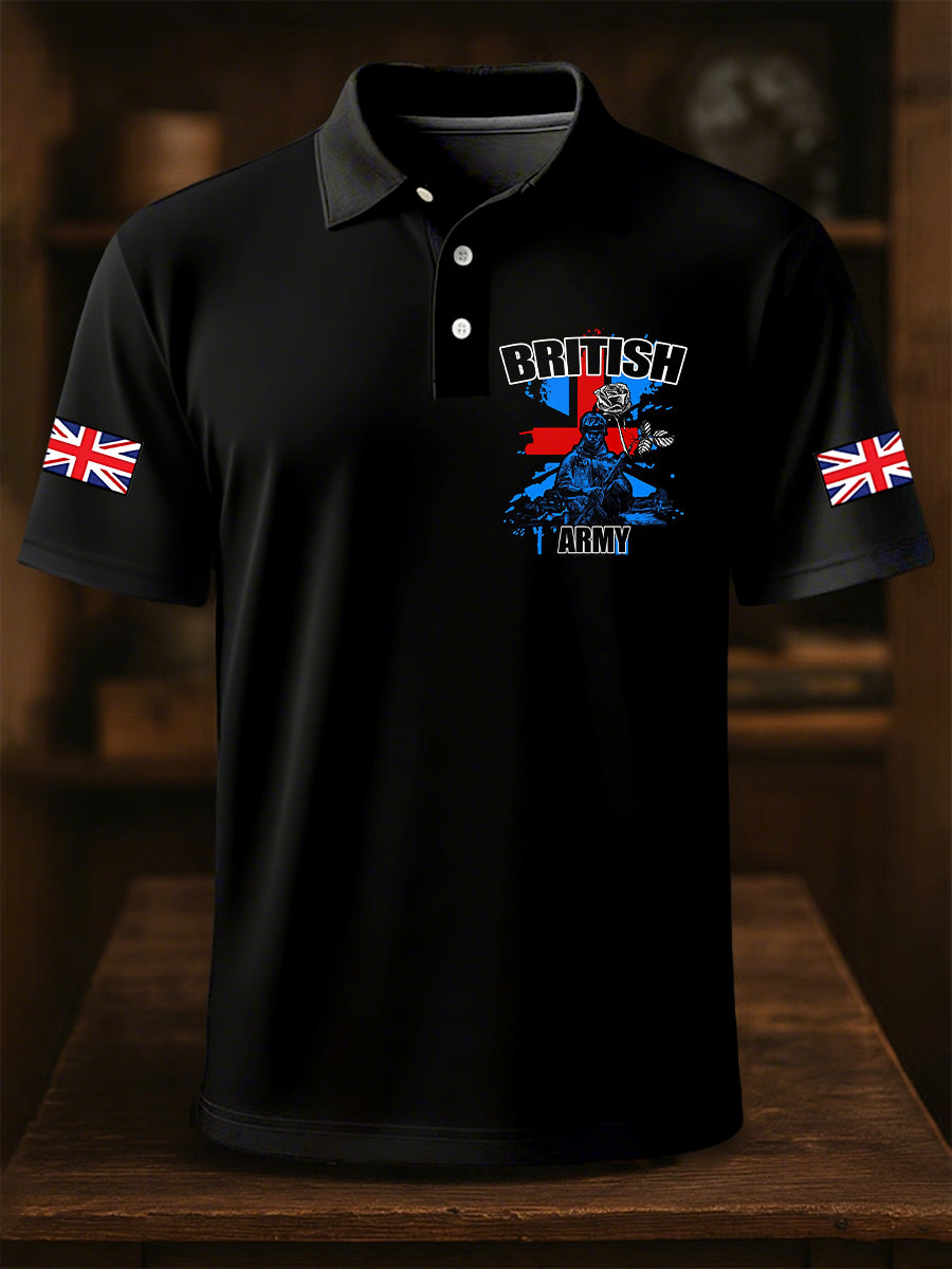 Men's Uk Patriot British Army Soldier Short Sleeve Top