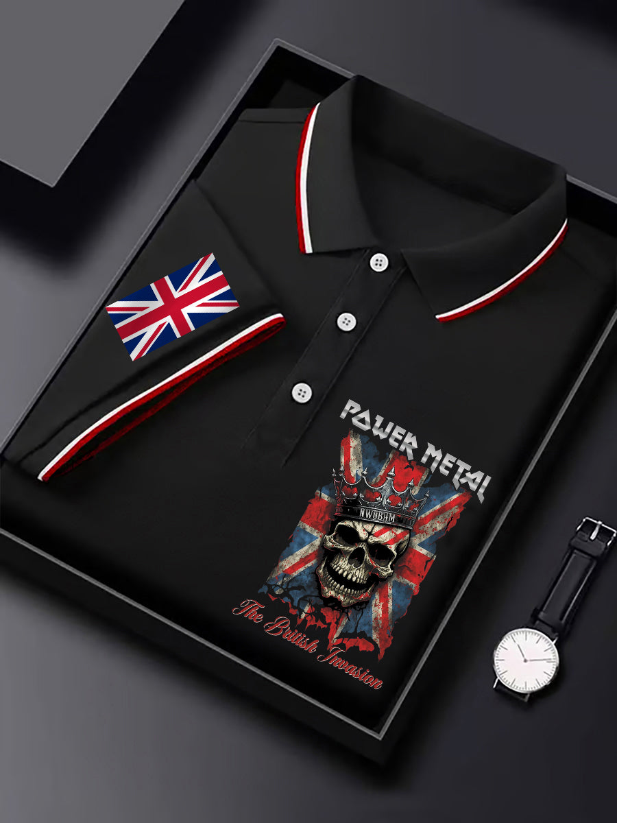 Men's British Flag Skull Short Sleeve Top