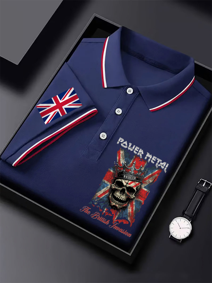 Men's British Flag Skull Short Sleeve Top