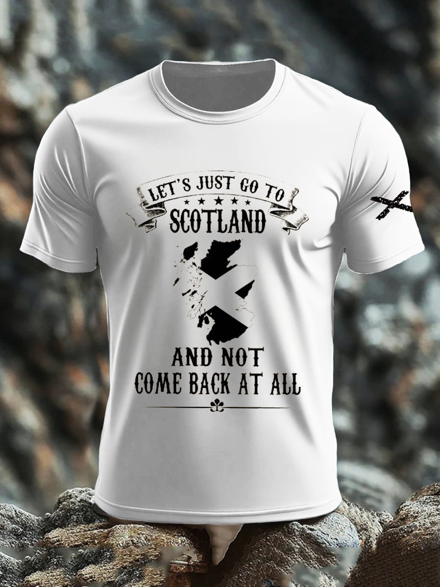 Men's Scotland United Kingdom Imitation Cotton Short-Sleeved Printed T-shirt