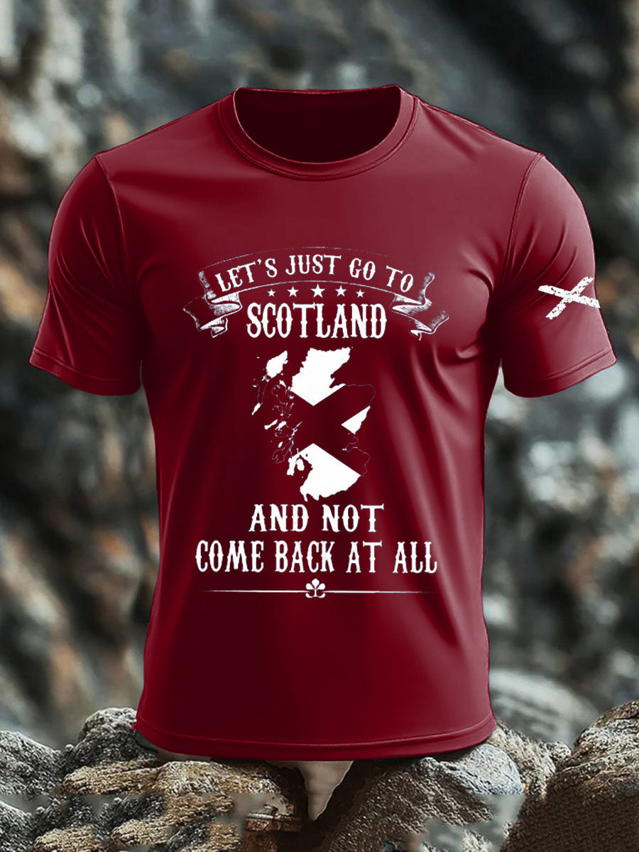 Men's Scotland United Kingdom Imitation Cotton Short-Sleeved Printed T-shirt