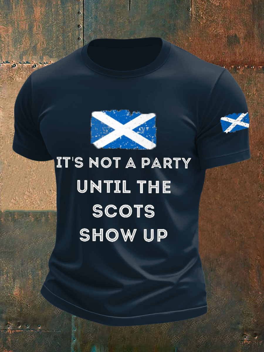 Men's Scotland United Kingdom Imitation Cotton Short-Sleeved Printed T-shirt