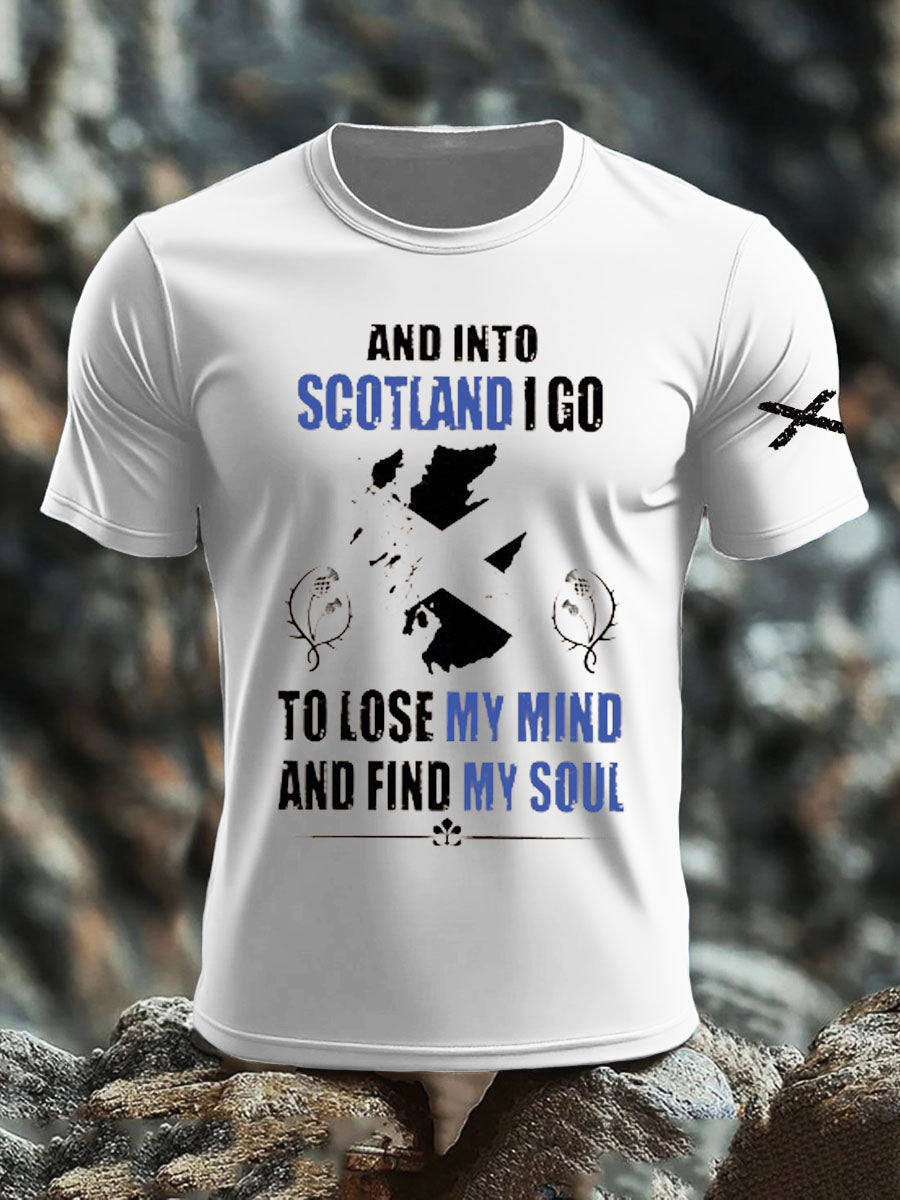 Men's Scotland United Kingdom Imitation Cotton Short-Sleeved Printed T-shirt