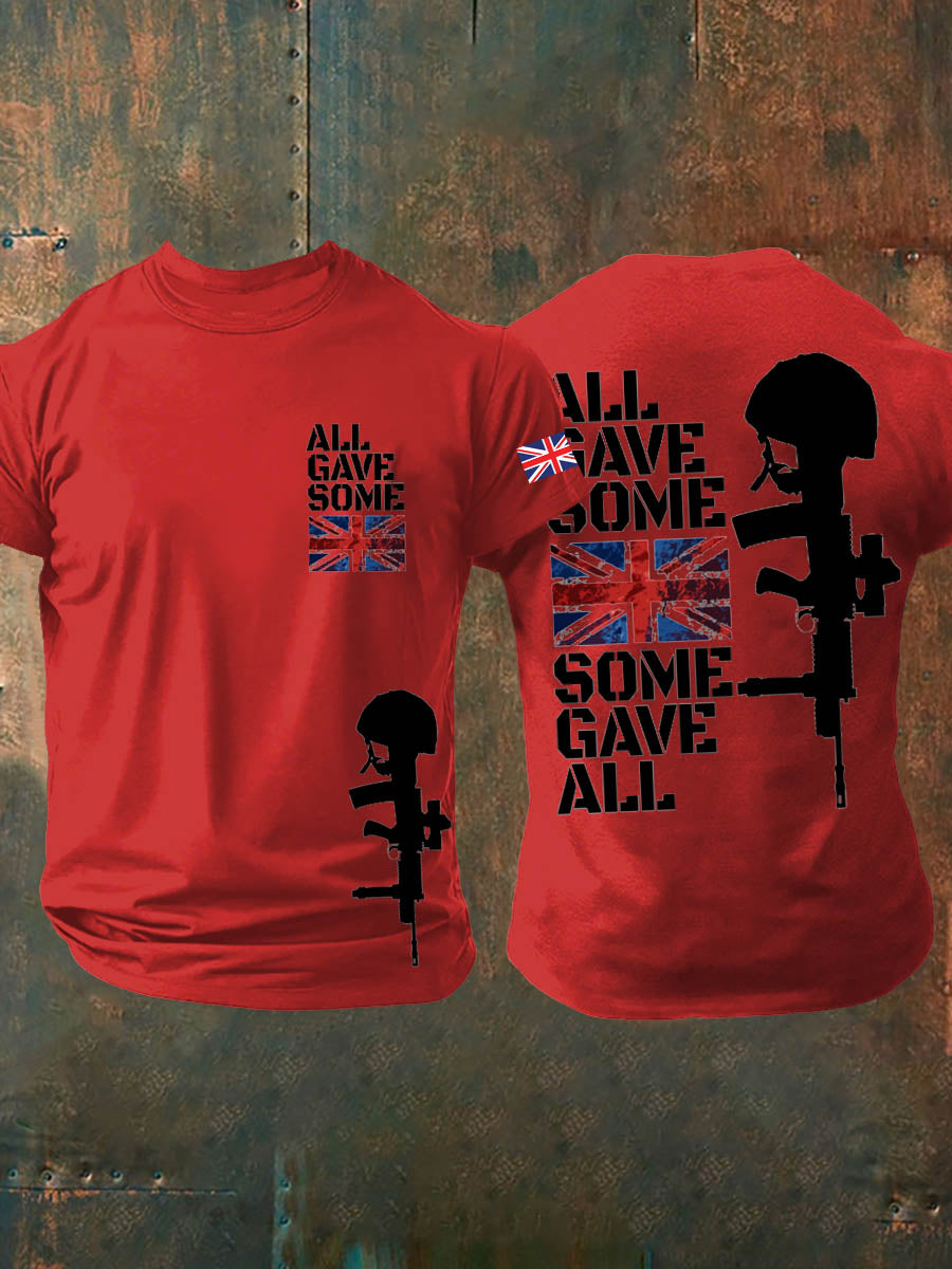 Men's British Veteran Short-Sleeved Printed T-shirt