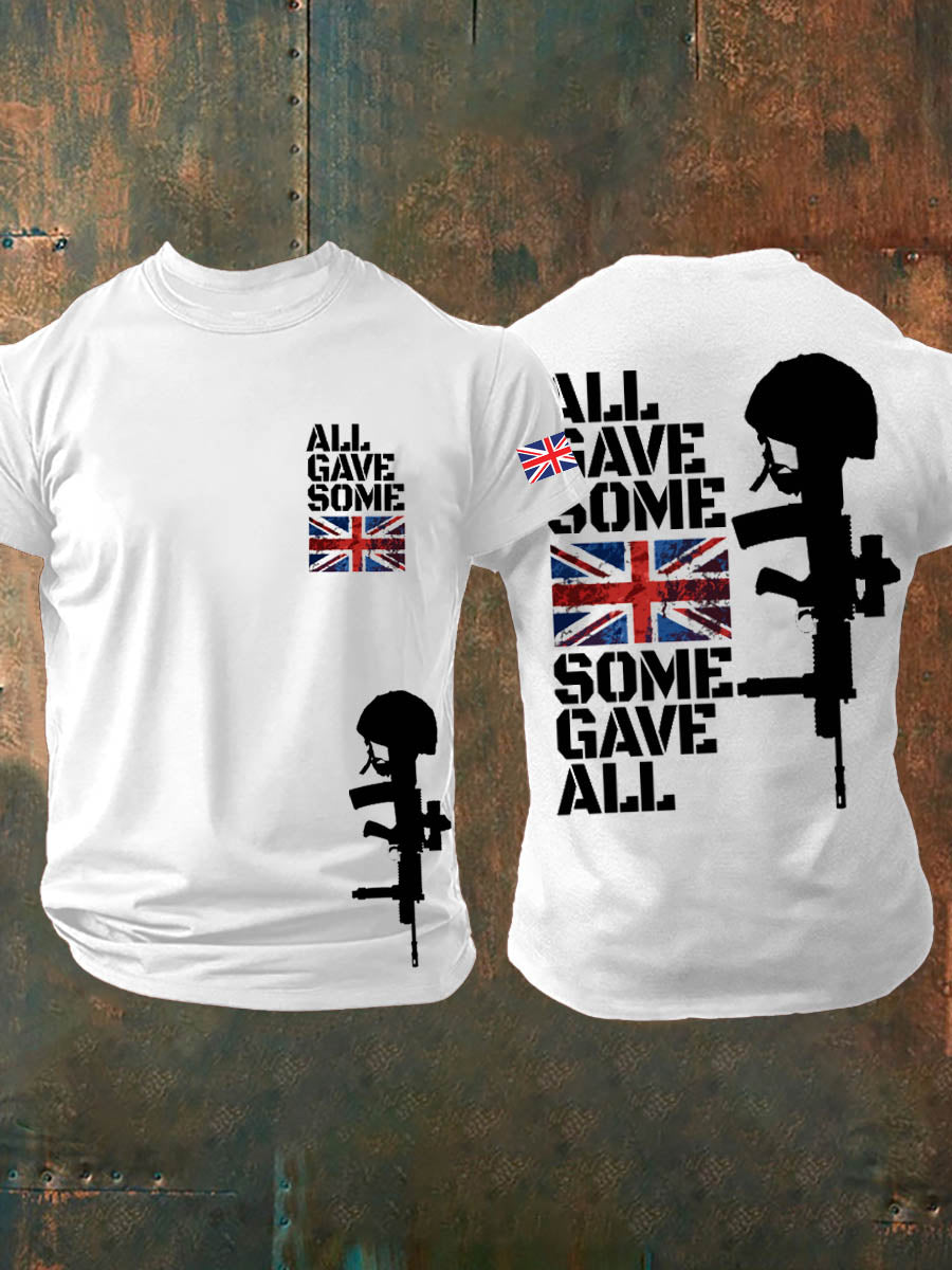 Men's British Veteran Short-Sleeved Printed T-shirt