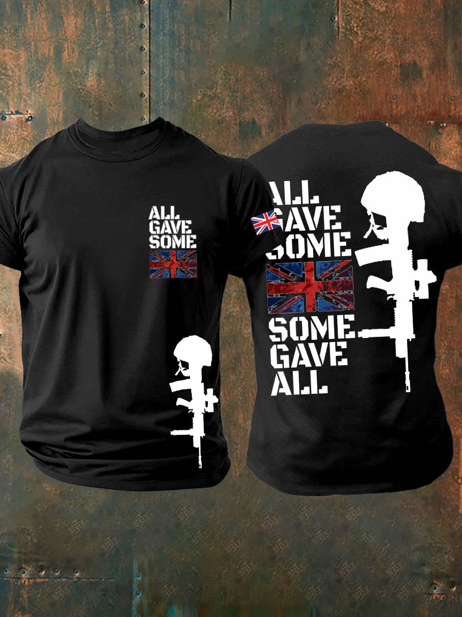 Men's British Veteran Short-Sleeved Printed T-shirt