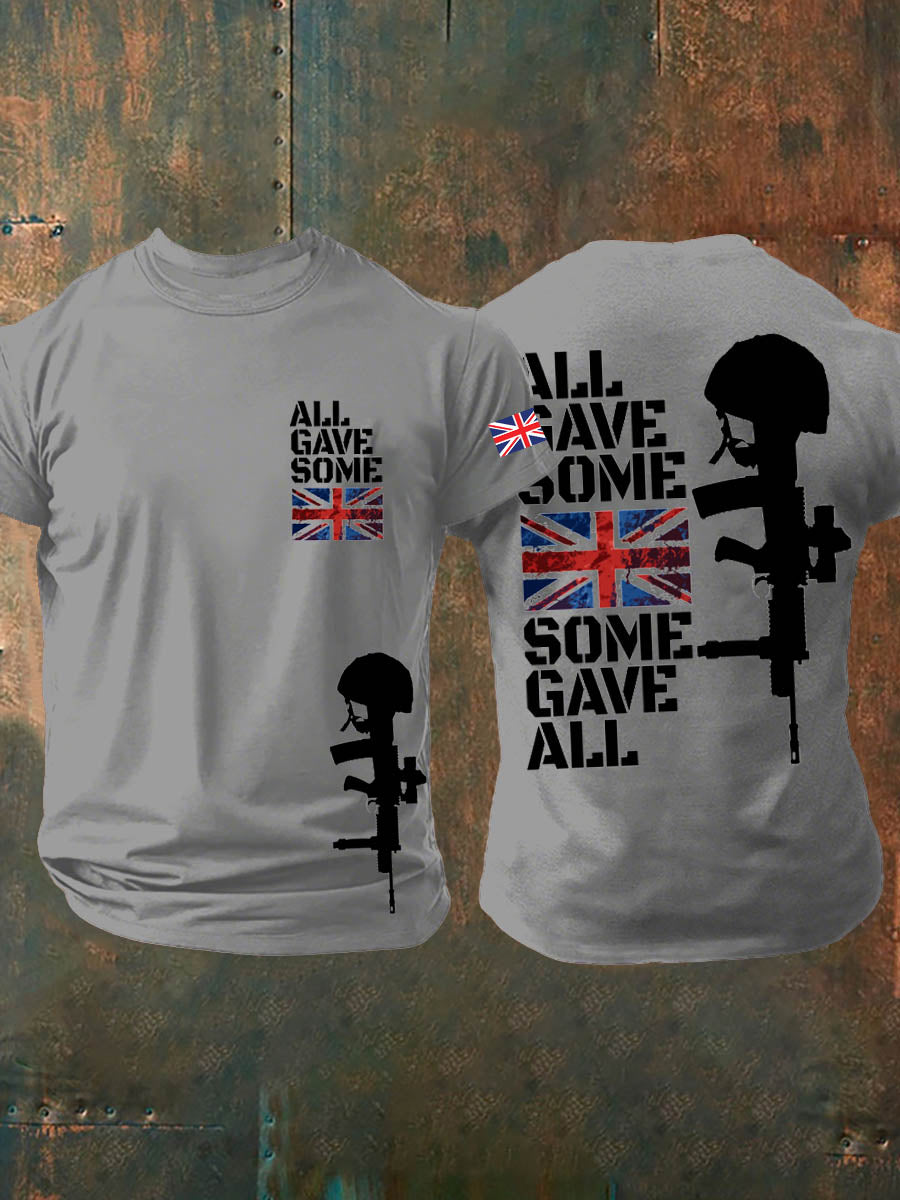 Men's British Veteran Short-Sleeved Printed T-shirt