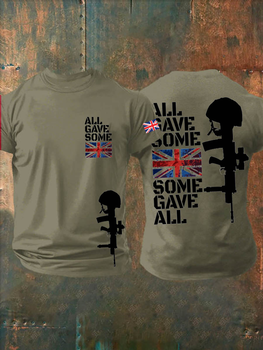 Men's British Veteran Short-Sleeved Printed T-shirt