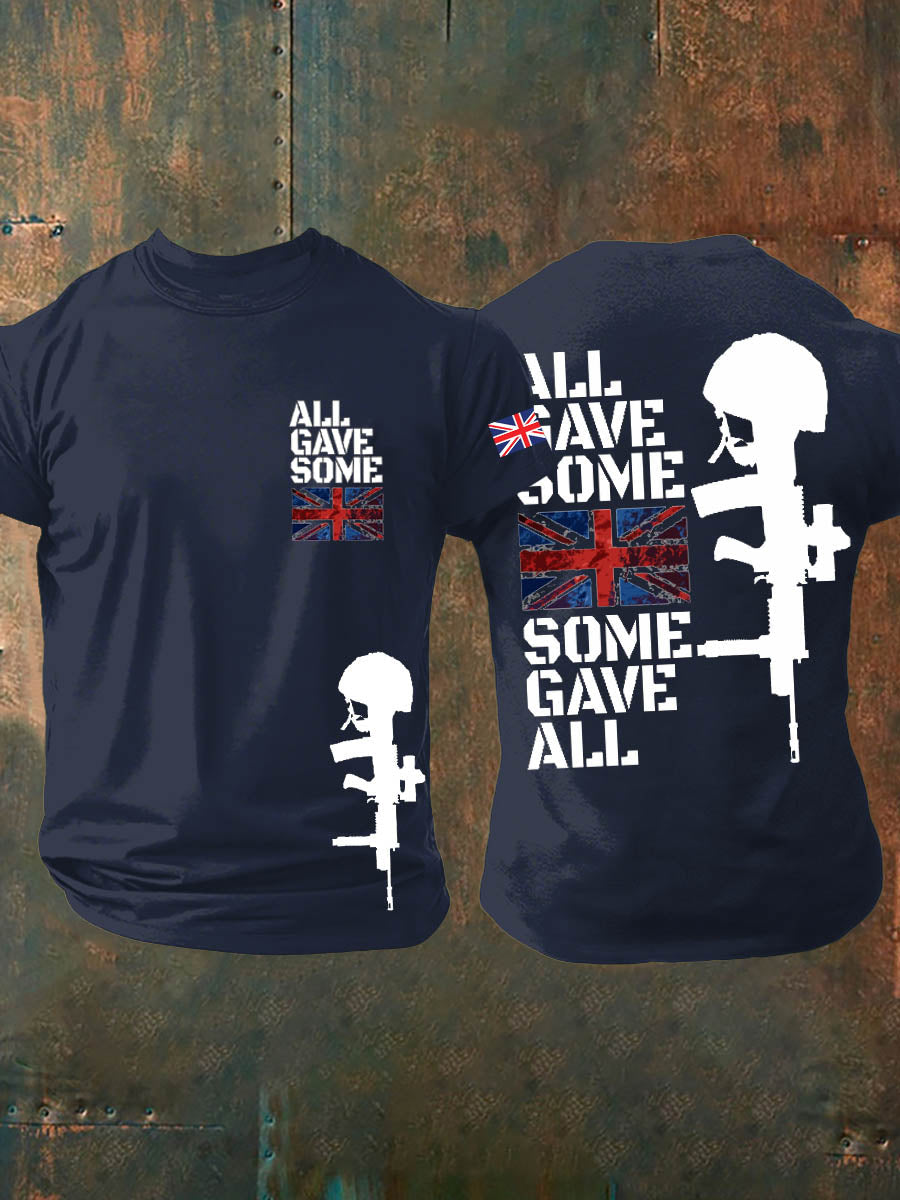 Men's British Veteran Short-Sleeved Printed T-shirt