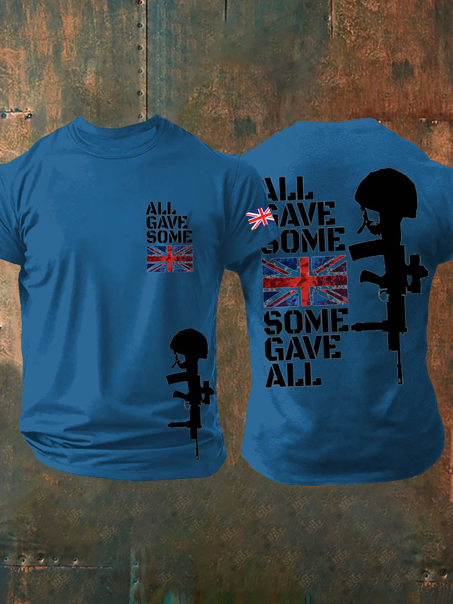 Men's British Veteran Short-Sleeved Printed T-shirt