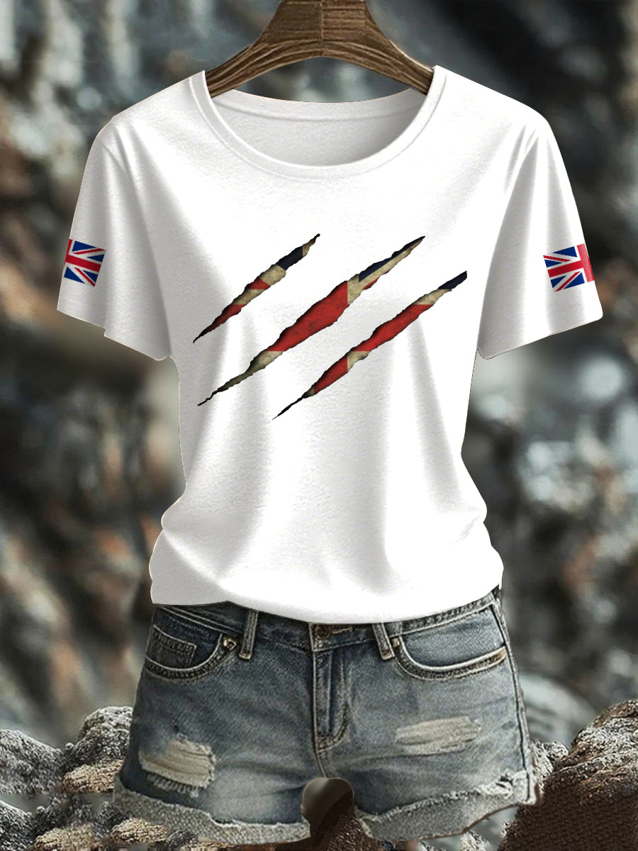 Women's UK Flag Pride Printed T-Shirt