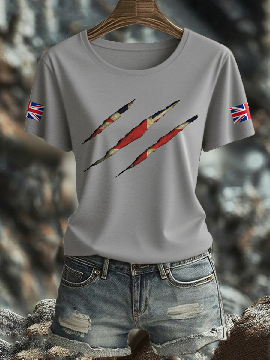 Women's UK Flag Pride Printed T-Shirt