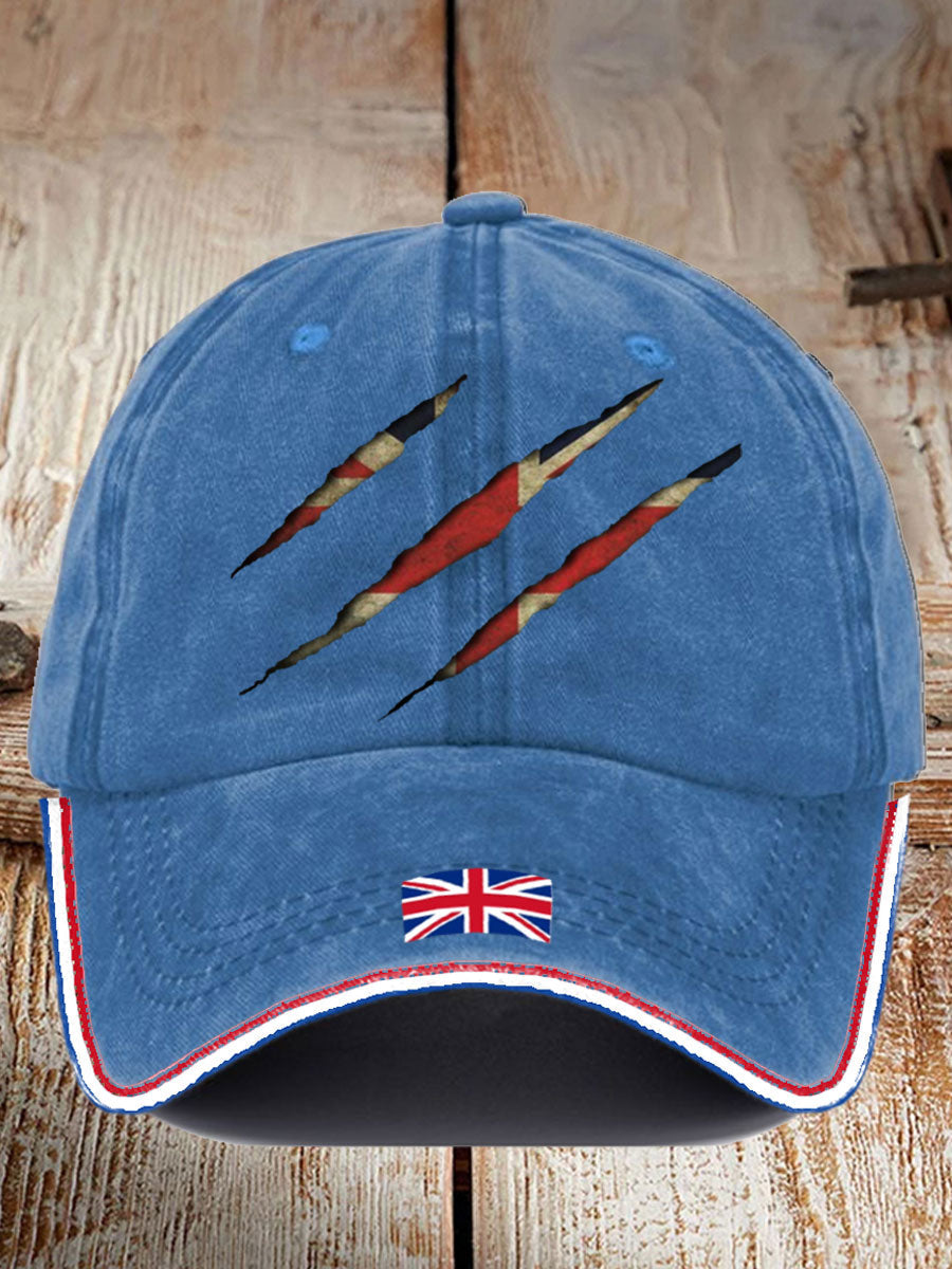 Unisex UK Flag Printed Hat